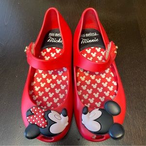 NWOT Minnie & Mickey Mini Melissa Shoes